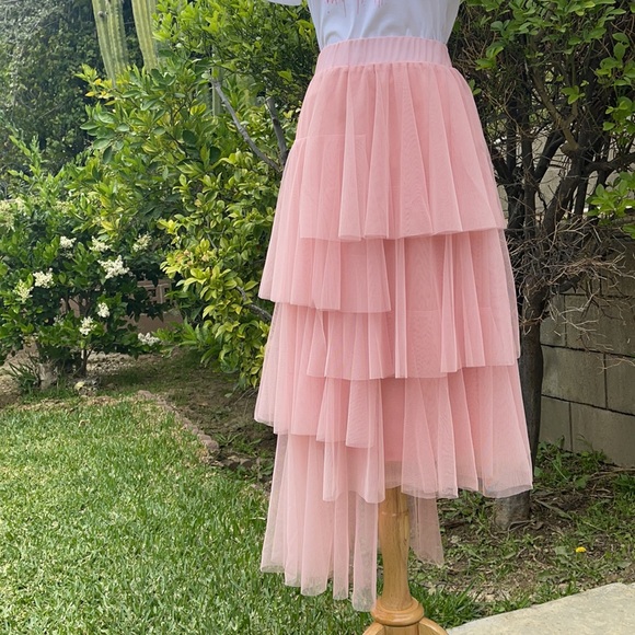 Dresses & Skirts - Asymmetrical Tiered Tulle Skirt